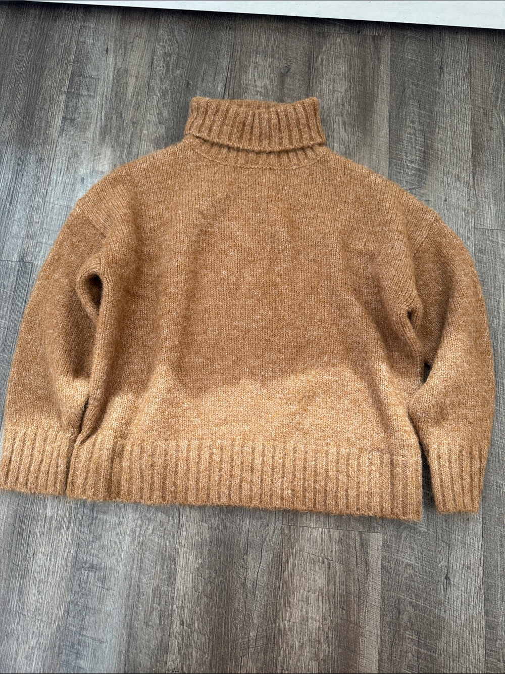 PrettyLittleThing Camel Ribbed Turtleneck Sweater